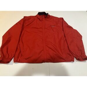 Vintage 90s Embroidered Sport Ralph Lauren Red Windbreaker Mens XL Full Zip